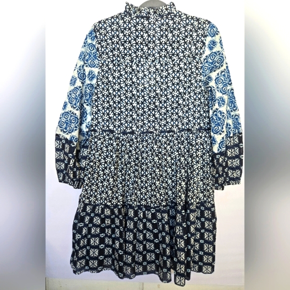 Kourt (NWT) Blue and Black Patterned Dress. Size M - Picture 10 of 10